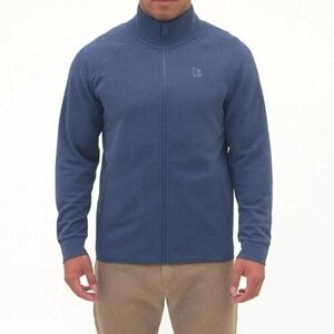 Bench Urbanwear Full-Zip Moisture Wicking Mock Sweatshirt ~BLUE ~LARGE **NEW